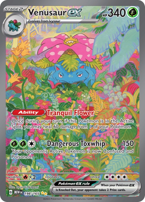 Venusaur ex 198 from Pokémon 151, a Special Illustration Rare card