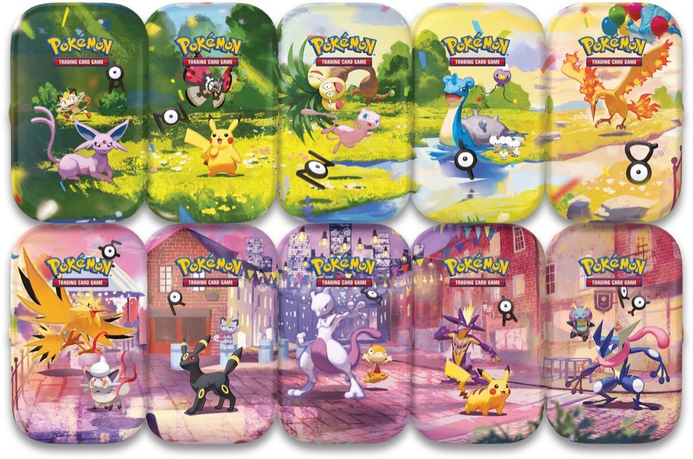 Pokemon TCG 30th Celebration Mini Tins display